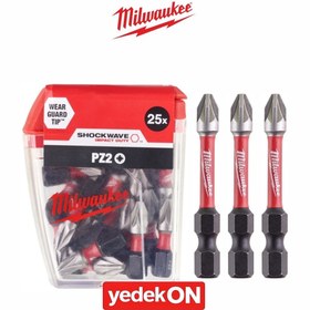 Resim Mılwaukee Bits Uç Pz2 50mm 10lu Pkt Shockwave T4932430866 