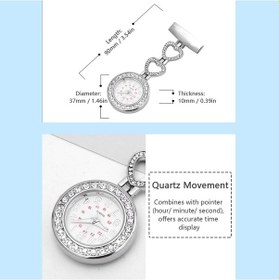 Resim Leezsing Hemşire Yaka İğnesi Saati Cep Saati Klipsli Elmas Askılı Kuvars Saat Kalp Saatli Chian Doktor Cep Saati Hemşireler Doktorlar Erkekler Kadınlar İçin 