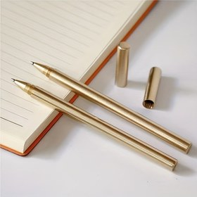 Resim Vintage pirinç malzeme nötr kalem, yüksek segment iş ofis ve çalışma gereçleri 