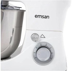 Resim Emsan Hamur Yoğurma ,mikser Seti ,karıştırıcı ,püre Yapma Bella 5 Litre Paslanmaz Çelik Hazne 6 Hız Kademeli 1300W Standlı Mutfak Şefi 