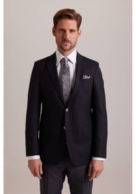 Resim Ysf Erkek Siyah Klasik Yünlü Blazer Ceket Siyah 