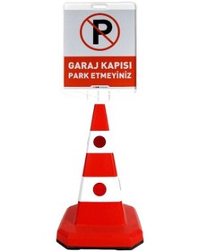 Resim Garaj Kapısı Park Etmeyiniz Ultra Kedi Gözlü Trafik Koni Seti Tra 