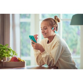 Resim Philips TAK4607GR Açık Kulak Tasarımlı Kemik İletimli Kablosuz Kulak Üstü Çocuk Kulaklığı Yeşil 
