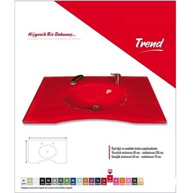 Resim Cam Lavabo Trend Modeli 90 x 56 CM 