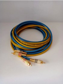 Resim YSN Amfi Rca Kablosu 5 Metre %100 Bakır Sarı Mavi Rca Ses Aktarım Kablosu El Yapımı 5 Metre 