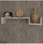 Resim Dekorister Happy Duvar Rafı Beyaz 