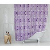 Resim Zethome Tropik Banyo Duş Perdesi 5033 Tek Kanat Lila 1X120X200 