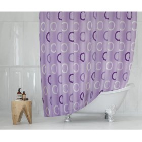 Resim Zethome Tropik Banyo Duş Perdesi 5033 Tek Kanat Lila 1X120X200 