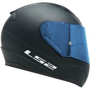 Resim Ls2 Rapid 2 Mat Si̇yah Fullface Motosi̇klet Kaski Mavi̇ Camlı 