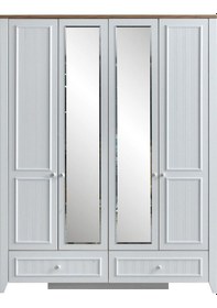 Resim Yalı Modern 4 Kapaklı Aynalı Elbise Dolabı 165 60 211 