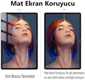 Resim Engo Samsung Galaxy Tab S9 FE Mat Ekran Koruyucu Parmak İzi Bırakmaz 