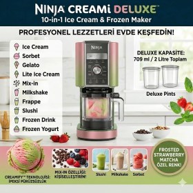 Resim 709 Ml, Frappe, Ninja Creami Deluxe 10-In-1 Dondurma Makinesi (Frozen Yoğurt) Yedek Dondurma Kaplı 
