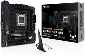 Resim Asus TUF Gaming B650M-Plus WIFI AMD B650 Soket AM5 DDR5 6400(OC) MHz mATX Gaming (Oyuncu) Anakart 