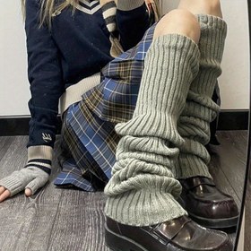 Resim 1 Çift Kadın Y2K Punk Gotik Tığ İşi Bacak Isıtıcı Bot Manşetleri - Sonbahar Kış için Diz Boyu Çoraplar, Beyaz Düz Renk Sadece Elde Yıkama, JK Lolita Tarzı Moda Aksesuarları, Soğuk Hava Giyimi, Kabartma Dokulu, Zarif Dikişler, Sokak Giysisi Severler İçin, Yumuşak Dokusu, Sokak Stili 