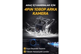Resim Mpia Arka Içi Kameralar Için 4 Pin Arka Görüş Kamerası 1080P Fullhd 