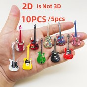 Resim 10/5 Paket Karışık Renk Tek/Çift Taraflı Gitar, Viyolonsel ve Ukulele Akrilik Kolyeler DIY Küpe ve Anahtarlık, Takı Yapımı Süsleri ve Aksesuarlar, Çeşitli Parti Temalı Etkinlikler İçin Uygun 