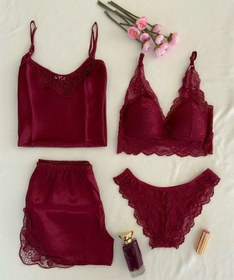 Resim Bordo Aşkı 4'lü Çeyiz Seti Bordo 