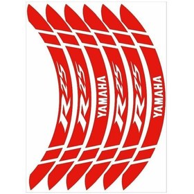 Resim Reflektör Kırmızı Geniş Yamaha R25 Uyumlu 1 Set Jant Şeridi 