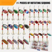 Resim 35 adet ProFisher Spinner Bait Balıkçılık Yemleri Seti - Dayanıklı ABS ve PC Malzemesi, Canlı Renkler, Bass, Trout, Salmon, Walleye için İdeal - Anglerlar için Çok Yönlü Balıkçılık Ekipmanı 