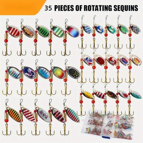 Resim 35 adet ProFisher Spinner Bait Balıkçılık Yemleri Seti - Dayanıklı ABS ve PC Malzemesi, Canlı Renkler, Bass, Trout, Salmon, Walleye için İdeal - Anglerlar için Çok Yönlü Balıkçılık Ekipmanı 