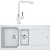 Resim Franke Urban Ubg 651 Bıanco Granit Eviye Actıve Batarya Set 