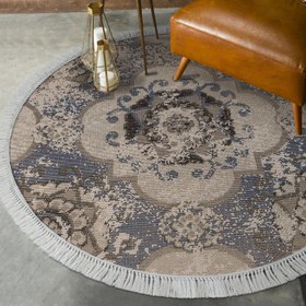 Resim Kaymaz Taban Djt Salon Halısı Trend Saçaklı Yuvarlak Modern 1903M 