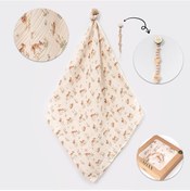 Resim 3 Kat Müslin Battaniye Emzik Tutacağı Kutulu Set 