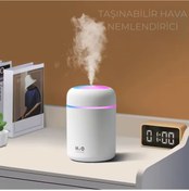 Resim H2O Humidifier Taşınabilir Ultrasonik Hava Nemlendirici Buhar Makinesi ve Aroma Difüzörü 