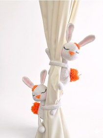 Resim MİNOHOUSE Amigurumi Turuncu Tavşan Perde Tutucu 