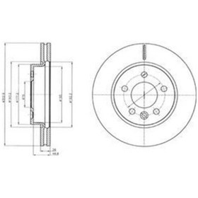 Resim DELPHI BG4343C FREN DİSKİ ÖN AMAROK 10- BOYALI HAVALI 303mm 