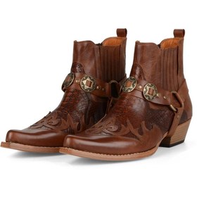 Resim FootCourt Taba Western Erkek Kovboy Botu 