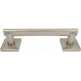 Resim Nzb Çekme Kol Kare Rozetli 20 cm Saten Renk Metal Gövde Şık Modern Dayanıklı Kapak ve Dolap Kulpu 