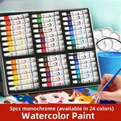 Resim 5 adet Monokrom Su Temelli Boya (24 Renk Mevcut) - 5ml Tüpler, Jel Formülü, Yetişkin ve Amatör Sanatçılar için İdeal, Sanat Projeleri için Canlı Renk Seçimi, Sanat Malzemeleri | Canlı Renkler | Jel Formülü Boyalar 