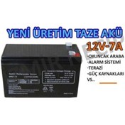 Resim EYEPC Oyuncak Araba Aküsü Pilsan Uyumlu 12 V 7 A 12 Volt 7 Amper 