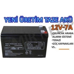 Resim EYEPC Oyuncak Araba Aküsü Pilsan Uyumlu 12 V 7 A 12 Volt 7 Amper 