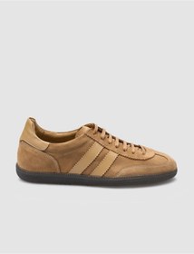 Resim Cabani %100 Hakiki Deri Taba Süet Bağcıklı Kadın Sneaker 