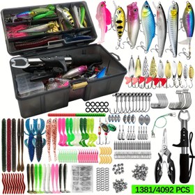 Resim 139/411 adet Balıkçılık Taktiği Seti, Pense, Balık Kontrol Cihazı, Crankbait, Minnow, Sequin, Spinner, Sert/Yumuşak Yem, saç tokası Sinker, Döner Halka ve Daha Fazlası İçin Tam Bir Balıkçılık Deneyimi - Anneler Günü, Bağımsızlık Günü, Şükran Günü, Noel ve Ramazan İçin Mükemmel 