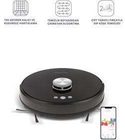 Resim Homend Alex Laser Pro 1283h Moplu Ve Haritalamalı Akıllı Robot Süpürge Siyah 