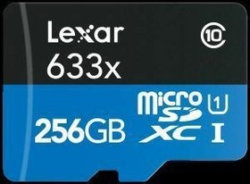 Resim Lexar 256GB 633x MicroSDHC Hafıza Kartı 