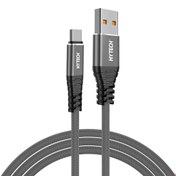 Resim Hytech HY-X410 1m 3A Type-C Gri Data+ Şarj Kablosu 