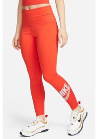 Resim Nike One Training High Rise Leggings Yüksek Belli Toparlayıcı 2cepli Turuncu Tayt 