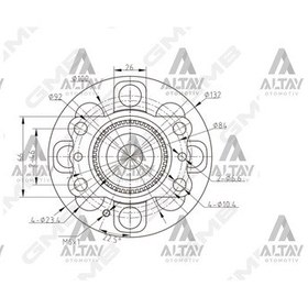 Resim Teker Poryası Accent 11 Blue / Rıo 12 Arka Rulmanlı Gmb-gh34410t 