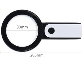 Resim 30x 12ışıklı Büyüteç Taşınabilir Çıft Katmanlı Optik Cam Okuma Büyüteç 229018 