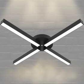 Resim Hegza Lighting MOLINO Plafonyer LEDli Modern Siyah Led Avize (4000K (Doğal Beyaz)) 