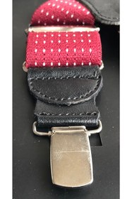Resim Yage B0rd0 3,5 Cm Puantiyeli Pantolon Askısı 