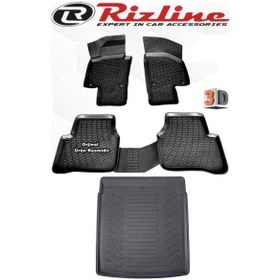 Resim Rizline Vw Passat B6 2005-2010 3D Paspas+Bagaj Havuzu 
