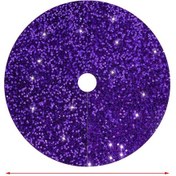 Resim Homyl Parıltılı Mor Yılbaşı Ağacı Eteği Halısı İç 45cm 