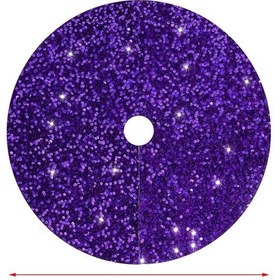 Resim Homyl Parıltılı Mor Yılbaşı Ağacı Eteği Halısı İç 45cm 