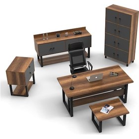 Resim Robinhome Robin Home Vivaldi Abcdf Ofis Büro Masa Takımı Barok 