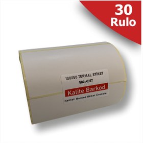 Resim Kalite Barkod 100x50 Termal Etiket | 30 Rulo Barkod Etiket 